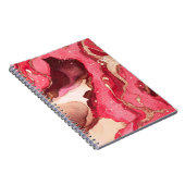 Gray Batik Illustration. Weiße Silky Textur. Rose Notizblock (Rechte Seite)