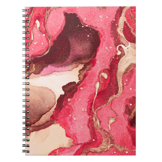 Gray Batik Illustration. Weiße Silky Textur. Rose Notizblock (Vorderseite)