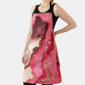 Gray Batik Illustration. Weiße Silky Textur. Rose Schürze (InSitu)