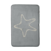 Gray Beach Starfish Wasserbad Rug Bath Mat Badematte (Vorderseite Vertikal)