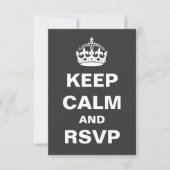 Gray Behalt Calm Wedding RSVP (Vorderseite)