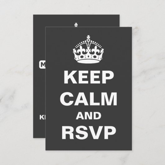 Gray Behalt Calm Wedding RSVP (Vorne/Hinten)