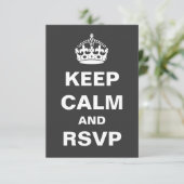 Gray Behalt Calm Wedding RSVP Karte (Stehend Vorderseite)