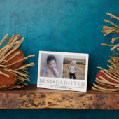 Gray BEST VATER JE Collage 2 Foto BLAUE HEARTS Fotoplatte (Seite)