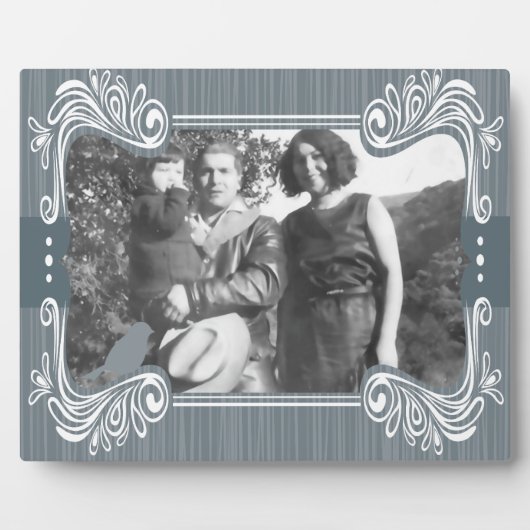 Gray Bird Art Plaque Fotoplatte (Vorderseite)