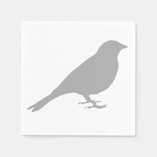 Gray Bird Napkins Serviette (Vorderseite)