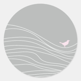 Gray Bird Runder Aufkleber