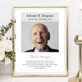 Gray bis wir wieder Gedenkgedicht mit Foto treffen Poster