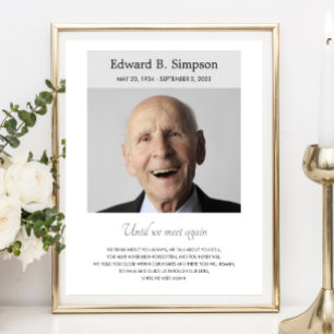 Gray bis wir wieder Gedenkgedicht mit Foto treffen Poster