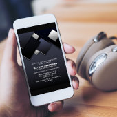 Gray Black 75. Cocktail Geburtstagsparty Einladung