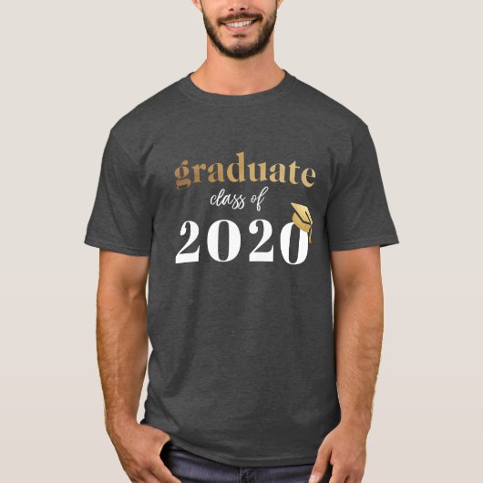 Gray Black Abschluss Class 2020 T-Shirt (Vorderseite)
