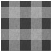 Gray Black Buffalo Kariert | Große Karos | Custom Stoff (Nahaufnahme)