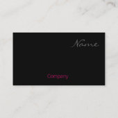 Gray/Black Business Cards Trendy Minimal Mode Visitenkarte (Rückseite)