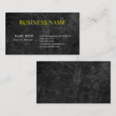 Gray Black Elegant Muster Klassisches Beruflich Visitenkarte (Vorne/Hinten)