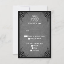 Gray Black Gothic Wedding