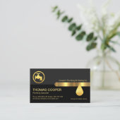 Gray Black Layers Gold Faucet Visitenkarte (Stehend Vorderseite)