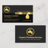 Gray Black Layers Gold Faucet Visitenkarte (Vorne/Hinten)