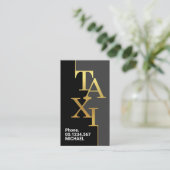 Gray Black Layers Gold Taxi Icon Designer Driver Visitenkarte (Stehend Vorderseite)