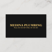 Gray Black Layers Gold Wasserhahn Klempnerei Visitenkarte (Rückseite)