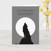 Gray Black Pop Art Leadership Wolf Howling Karte (Gelbe Blume)