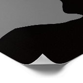 Gray Black Pop Art Leadership Wolf Howling Poster (Ecke)