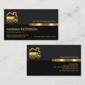 Gray Black Retro Columns Gold Zuhause Moving Visitenkarte (Vorne/Hinten)