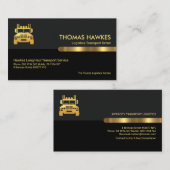 Gray Black Retro Columns Layers Trucking Visitenkarte (Vorne/Hinten)