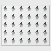 Gray black RIP 30's 40th birthday witch hat hallow Geschenkpapier (Flach)