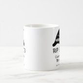 Gray black RIP 30's 40th birthday witch hat hallow Kaffeetasse (Mittel)