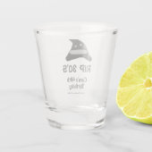 Gray black RIP 30's 40th birthday witch hat hallow Schnapsglas (Rückseite)