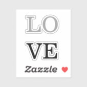 Gray Black Script Liebe Wedding Aufkleber (Blatt)