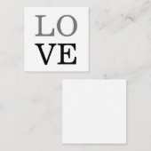 Gray Black Script Liebe Wedding Begleitkarte (Vorne/Hinten)