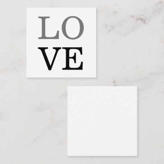 Gray Black Script Liebe Wedding Begleitkarte (Vorne/Hinten)