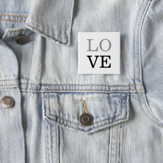 Gray Black Script Liebe Wedding Button (Beispiel)