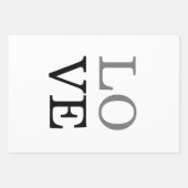 Gray Black Script Liebe Wedding Geschenkpapier Set (Vorderseite 3)