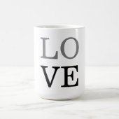 Gray Black Script Liebe Wedding Kaffeetasse (Mittel)