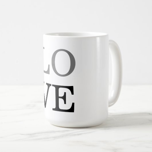 Gray Black Script Liebe Wedding Kaffeetasse (VorderseiteRechts)