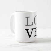 Gray Black Script Liebe Wedding Kaffeetasse (Vorderseite Links)