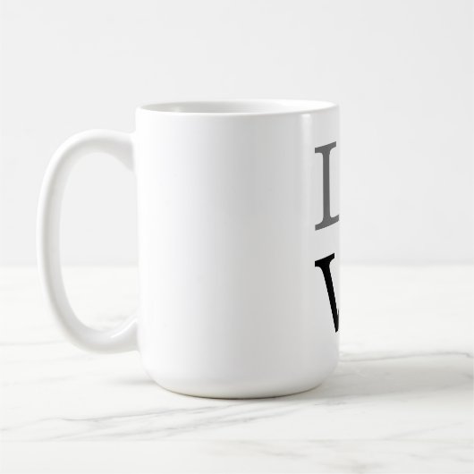 Gray Black Script Liebe Wedding Kaffeetasse (Links)