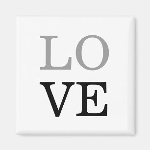 Gray Black Script Liebe Wedding Magnet