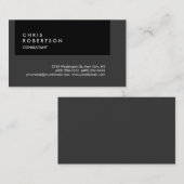 Gray Black Strip Creative Business Card Visitenkarte (Vorne/Hinten)