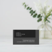 Gray Black Strip Creative Business Card Visitenkarte (Stehend Vorderseite)