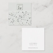 Gray Black Terrazzo Texture Study Earring Display Quadratische Visitenkarte (Vorne/Hinten)