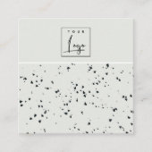 Gray Black Terrazzo Texture Study Earring Display Quadratische Visitenkarte (Vorderseite)