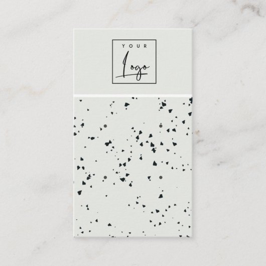 Gray Black Terrazzo Texture Study Earring Display Visitenkarte (Vorderseite)