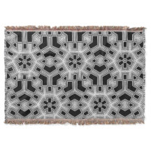 Gray Black+White Geometric Pattern NoColor #9