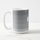 Gray, Black, White Stripes Kaffeetasse (Links)
