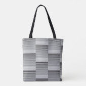 Gray, Black, White Stripes Tasche (Rückseite)