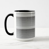 Gray, Black, White Stripes Tasse (Links)