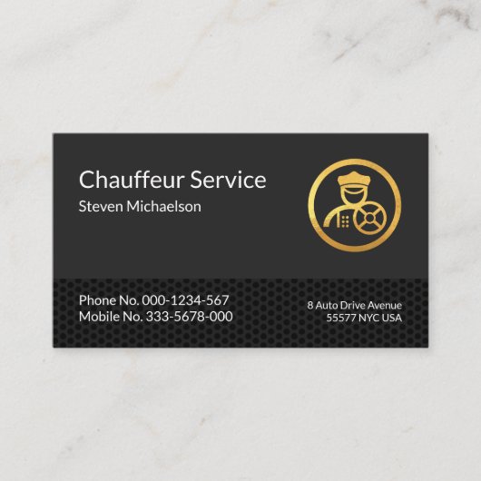 Gray Black Wire Mesh Layers Driving Visitenkarte (Vorderseite)